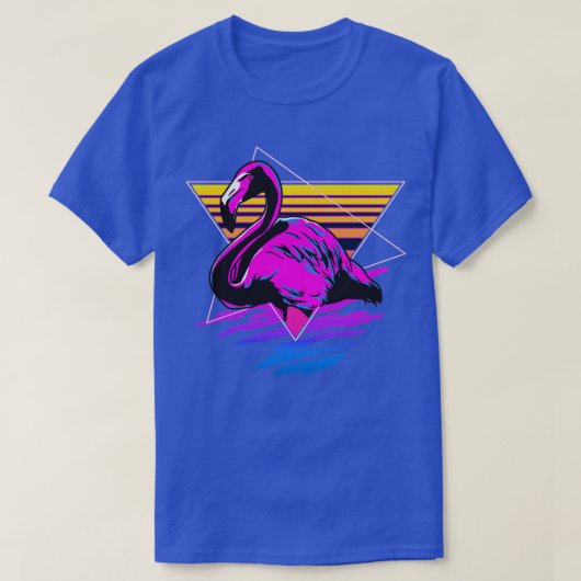 Retro Pink Flamingo T-shirt (Design voorkant)