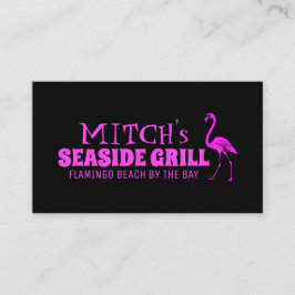 Retro Pink Flamingo Visitekaartje