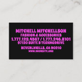 Retro Pink Flamingo Visitekaartje (Achterkant)