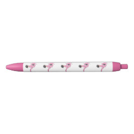 Retro Pink Flamingo Zwarte Inkt Pen