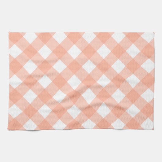 Retro Pink Gingham Kitchen Towel Gift Theedoek (Horizontaal)