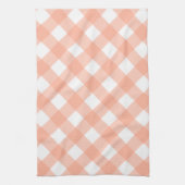 Retro Pink Gingham Kitchen Towel Gift Theedoek (Verticaal)