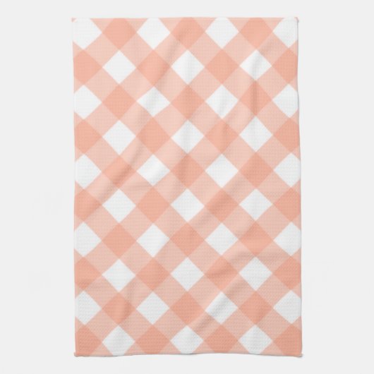 Retro Pink Gingham Kitchen Towel Gift Theedoek (Verticaal)