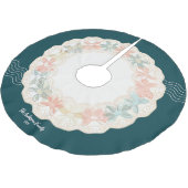 Retro Pink Green Christmas Kerstboom Rok (Gekanteld)