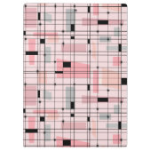 Retro Pink Grid en Starbursts Klembord (Achterkant)