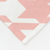 Retro Pink Houndstooth Fleece Blanket Gift (Hoek)