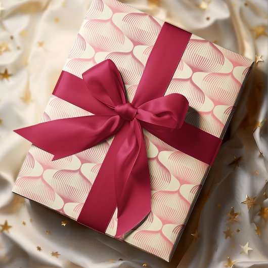 Retro Pink kerst Bauble Decoraties Cadeaupapier