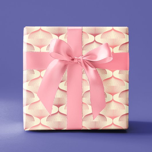 Retro Pink kerst Bauble Decoraties Cadeaupapier