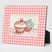 Retro Pink Kitchen Cupcake Art Fotoplaat (Zijkant)