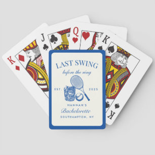 Retro Pink laatste swing voor de Ring Tennis Bach Pokerkaarten