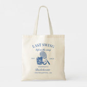 Retro Pink laatste swing voor de Ring Tennis Bach Tote Bag (Achterkant)