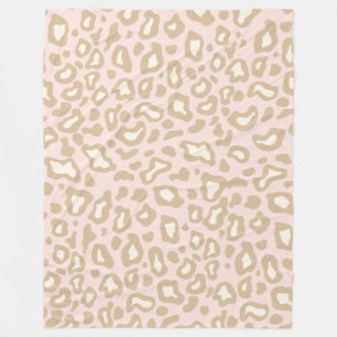Retro Pink Leopard Fleece Bedroom Blanket Cadeft
