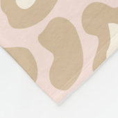 Retro Pink Leopard Fleece Bedroom Blanket Cadeft Deken (Hoek)