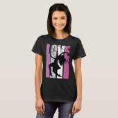 Retro Pink Live Love Dance Coach Weemens Birthday  T-shirt (Voorkant volledig)