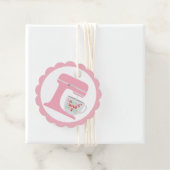 Retro Pink Mixer Baking Spirit's Bright Christmas Bedankjes Labels (In situ)