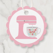 Retro Pink Mixer Baking Spirit's Bright Christmas Bedankjes Labels (Voorkant)