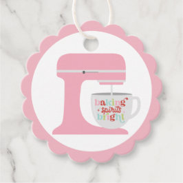 Retro Pink Mixer Baking Spirit's Bright Christmas Bedankjes Labels