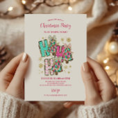 Retro Pink Nutcracker Christmas Kaart