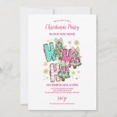 Retro Pink Nutcracker Christmas Kaart (Voorkant)