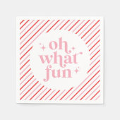 Retro Pink Oh Wat leuk Servet (Voorkant)