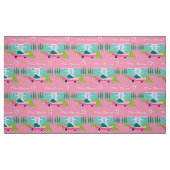 Retro Pink Palm Springs Fabric Stof (Fat Quarter)