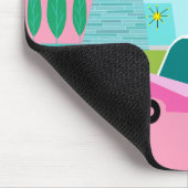 Retro Pink Palm Springs Mousepad Muismat (Hoek)