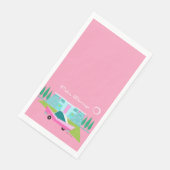 Retro Pink Palm Springs Paper Napkin Servet (Hoek)