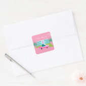 Retro Pink Palm Springs Sticker (Envelop)