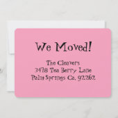 Retro Pink Palm Springs-uitnodiging Kaart (Achterkant)