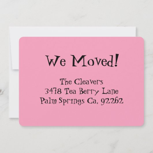 Retro Pink Palm Springs-uitnodiging Kaart (Achterkant)
