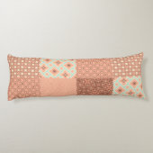 Retro Pink Patchwork Lichaamskussen (Achterkant)