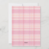 Retro Pink Plaid grillige vakantie Feestdagenkaart (Achterkant)