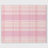 Retro Pink Plaid Whimsical Holiday  Cadeaupapier (Vlak)