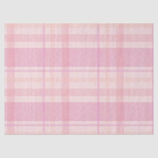 Retro Pink Plaid Whimsical Holiday  Tissuepapier (Voorkant)