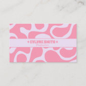 Retro Pink Purple 70s Boho Groovy Girly Trendy Visitekaartje (Voorkant)