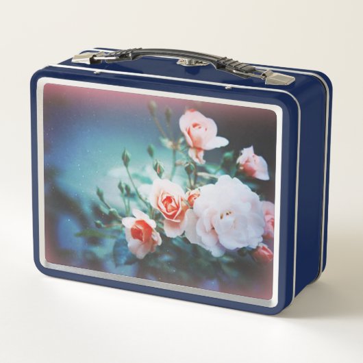 Retro Pink Rose Lunchbox (Achterkant)