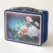 Retro Pink Rose Lunchbox (Voorkant)