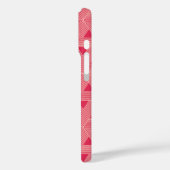 Retro Pink Sakura Japan driehoek Geometric Pattern Case-Mate iPhone Case (Achterkant / Links)