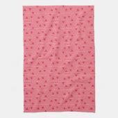 Retro Pink Sakura Japan driehoek Geometric Pattern Theedoek (Verticaal)
