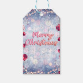 Retro Pink & Silver Merry Christmas  Cadeaulabel (Voorkant)