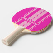 Retro Pink Sky Dual Board Stripes met naam Tafeltennisbatje (Voorkant Gekanteld)