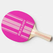 Retro Pink Sky Dual Board Stripes met naam Tafeltennisbatje (Zijkant)