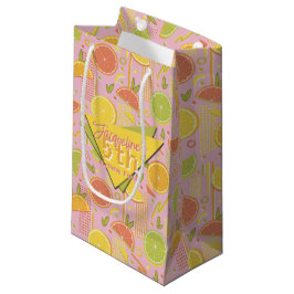 Retro Pink Summer Citrus Fruit Birthday Klein Cadeauzakje