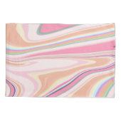 Retro Pink Swirl Liquid Painting Aesthetic Design Kussensloop (Achterkant)