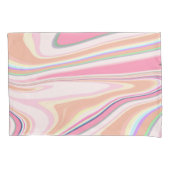 Retro Pink Swirl Liquid Painting Aesthetic Design Kussensloop (Voorkant)