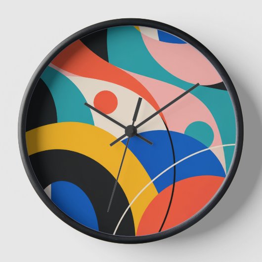 Retro Pink Teal Blue Geometric Abstract (Voorkant)
