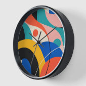 Retro Pink Teal Blue Geometric Abstract (Hoek)