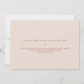 Retro Pink To my Bride op onze trouwdag kaart (Achterkant)