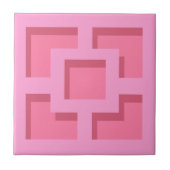 Retro Pink Trellis Ceramic Tile Tegeltje (Voorkant)