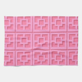 Retro Pink Trellis Kitchen Towels Theedoek (Horizontaal)